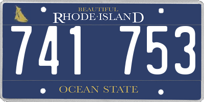 RI license plate 741753