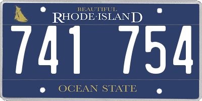 RI license plate 741754