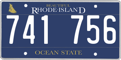 RI license plate 741756