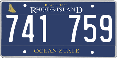 RI license plate 741759
