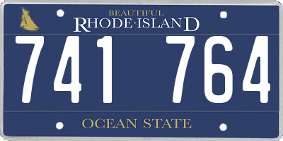RI license plate 741764