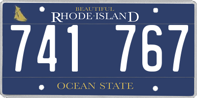 RI license plate 741767
