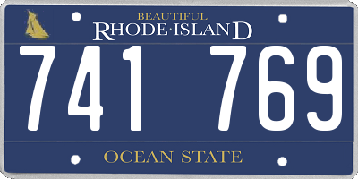 RI license plate 741769