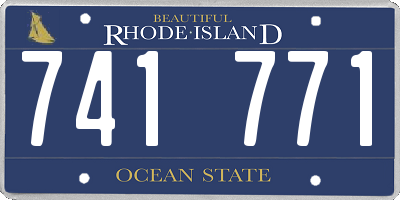RI license plate 741771