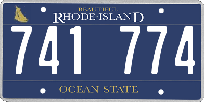 RI license plate 741774