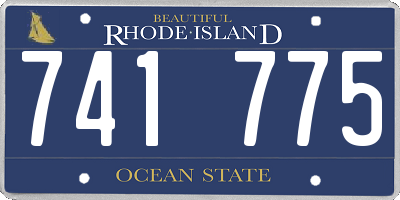 RI license plate 741775