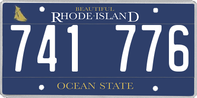 RI license plate 741776