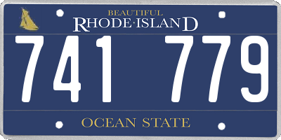 RI license plate 741779