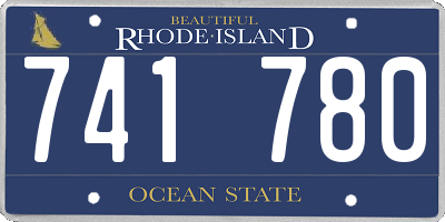 RI license plate 741780