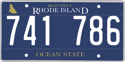 RI license plate 741786