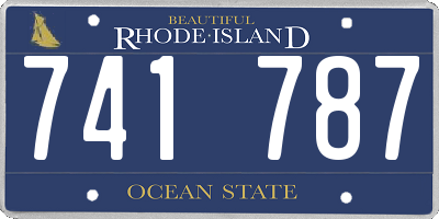 RI license plate 741787
