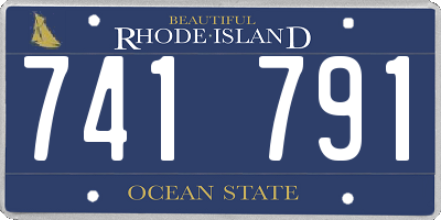 RI license plate 741791