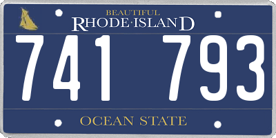 RI license plate 741793