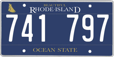 RI license plate 741797