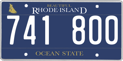 RI license plate 741800