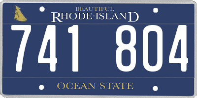 RI license plate 741804