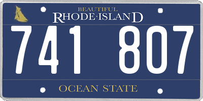 RI license plate 741807
