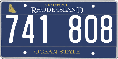 RI license plate 741808