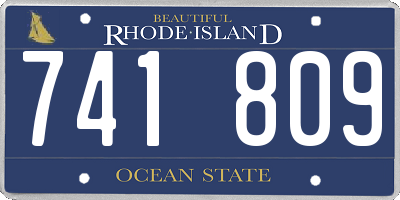 RI license plate 741809