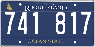 RI license plate 741817
