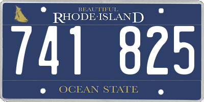 RI license plate 741825