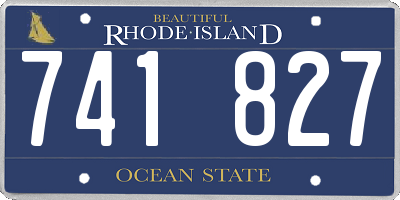 RI license plate 741827