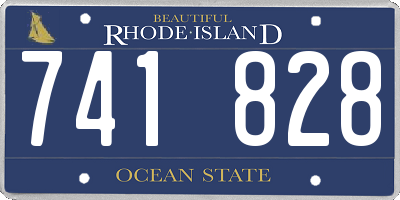 RI license plate 741828