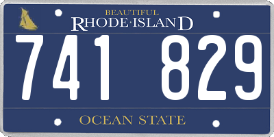 RI license plate 741829
