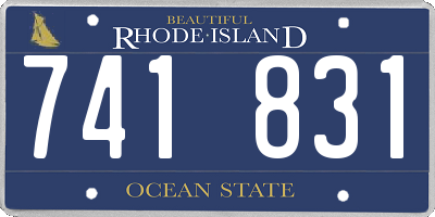 RI license plate 741831