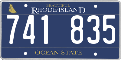 RI license plate 741835