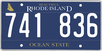 RI license plate 741836