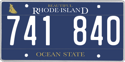 RI license plate 741840