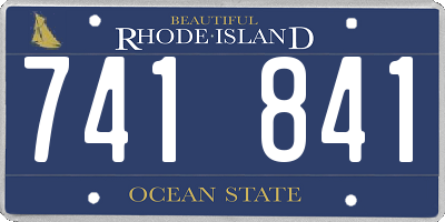 RI license plate 741841