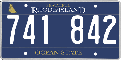 RI license plate 741842
