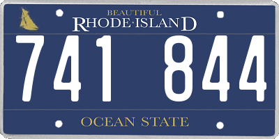 RI license plate 741844