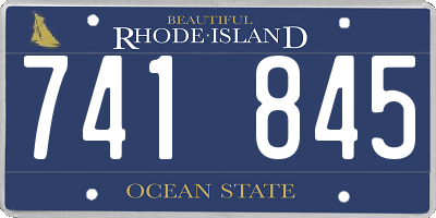 RI license plate 741845