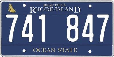 RI license plate 741847