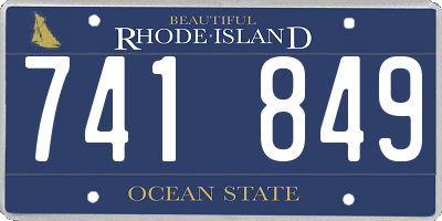 RI license plate 741849