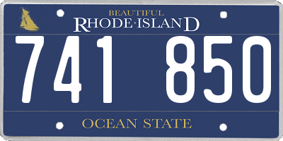 RI license plate 741850