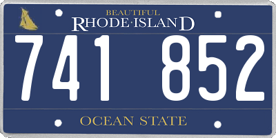 RI license plate 741852