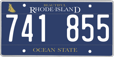 RI license plate 741855
