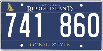 RI license plate 741860