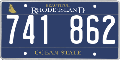 RI license plate 741862