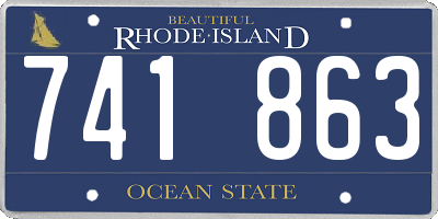 RI license plate 741863