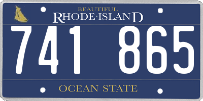 RI license plate 741865