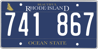 RI license plate 741867