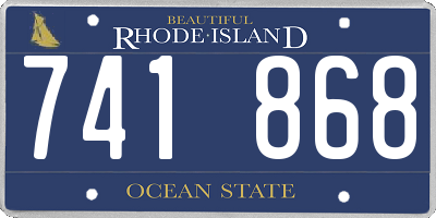 RI license plate 741868