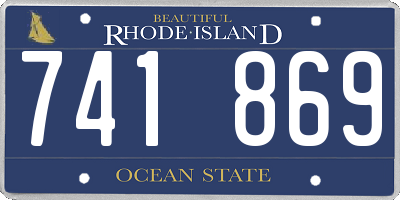 RI license plate 741869