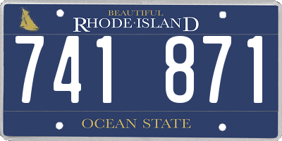 RI license plate 741871