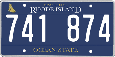 RI license plate 741874